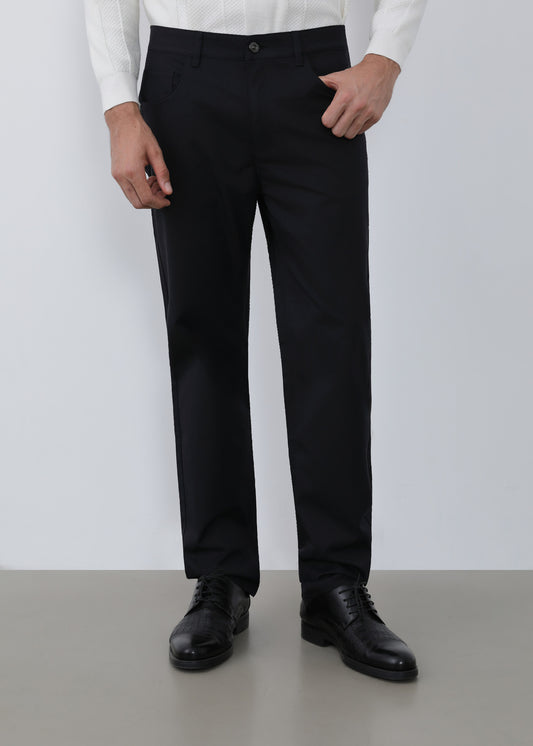 Navy Smart Casual Stretch Trousers