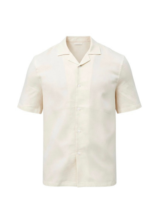 Men's Premium Linen Shirt with short sleeves – Beige