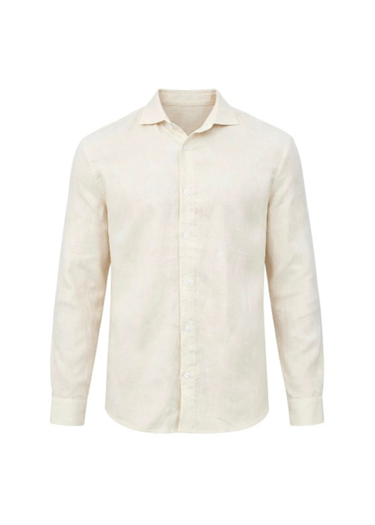 Men's Premium Linen Shirt – Beige
