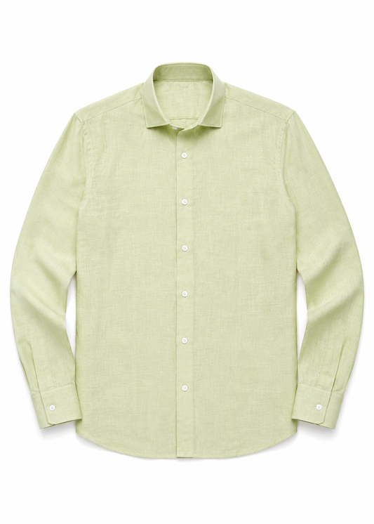Men's Premium Linen Shirt – Pastel Green