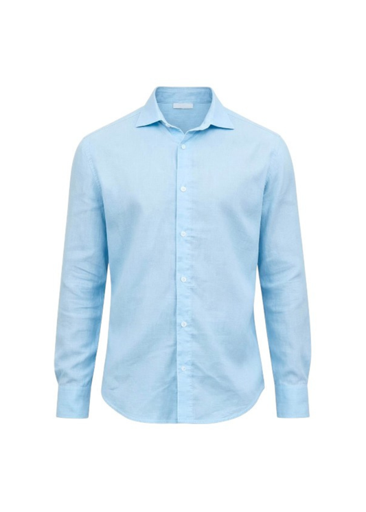 Men's Premium Linen Shirt – Sky Blue