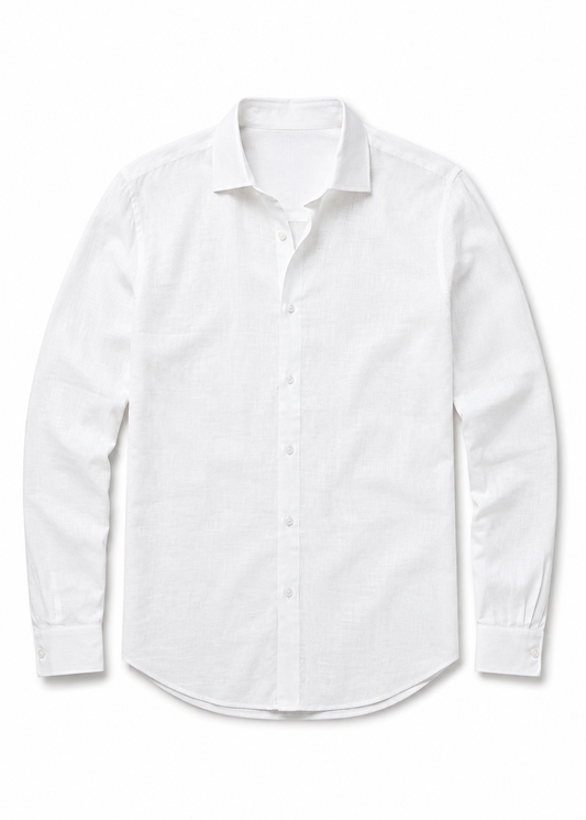 Men's Premium Linen Shirt – White