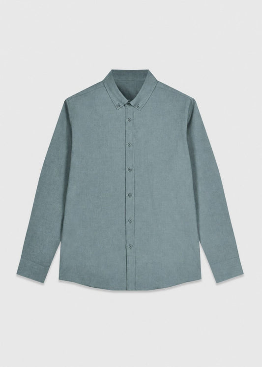 100% Cotton Regular Fit Everyday Shirt in Green